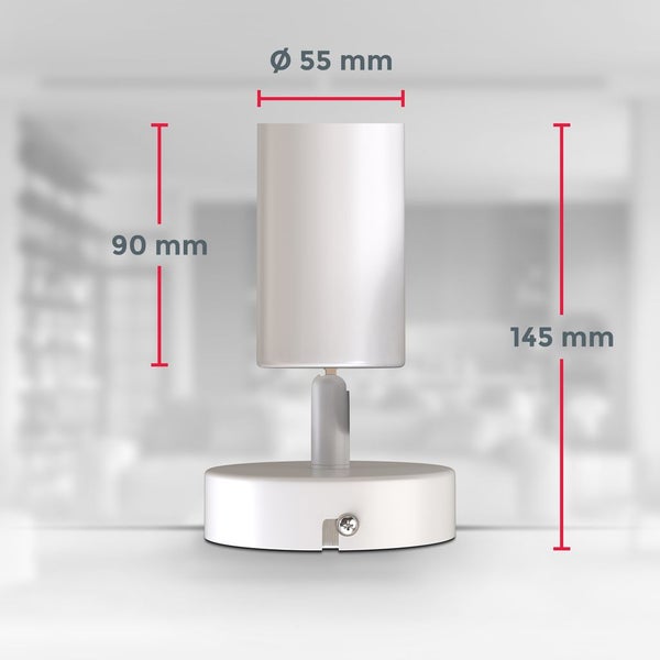Wandlampe - schwenkbar, GU10 Fassung, max. 9W, weiß