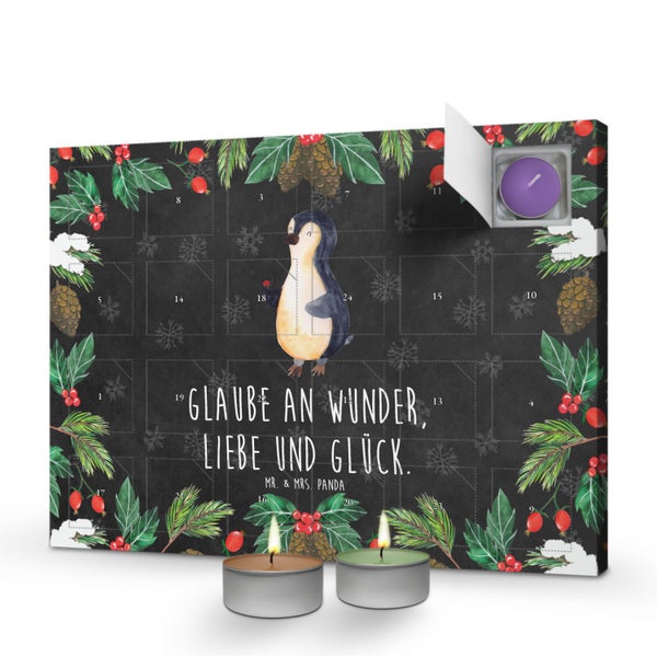 Mr. & Mrs. Panda Duftkerzen Adventskalender Pinguin Marienkäfer - Schwarz