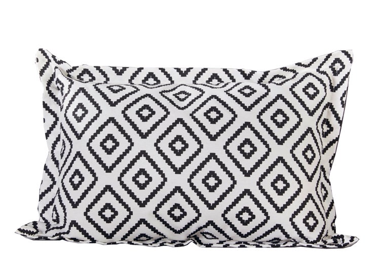 FRANK FLECHTWAREN | Kissenhülle White & Black, BAUMWOLLE, POLYESTER, 40 x 60 cm