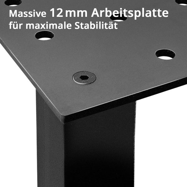 STAHLWERK Schweißtisch DIY-Bausatz hochbelastbare 12 mm Arbeitsplatte S355 Stahl