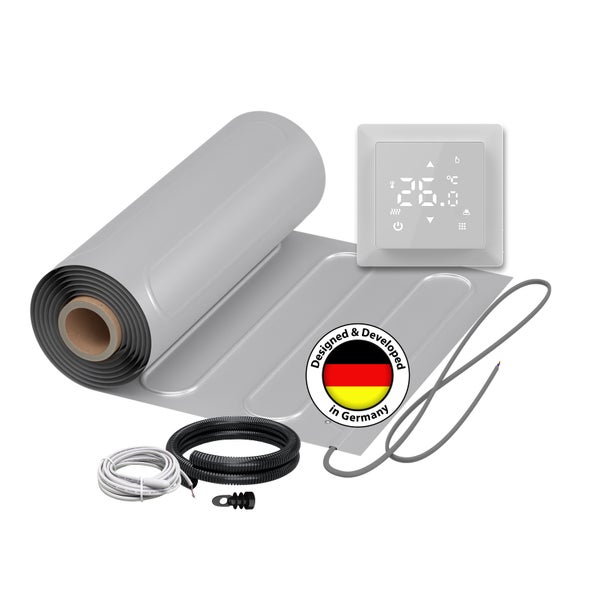 Fußbodenheizungsmatte mit Thermostat und Zubehör