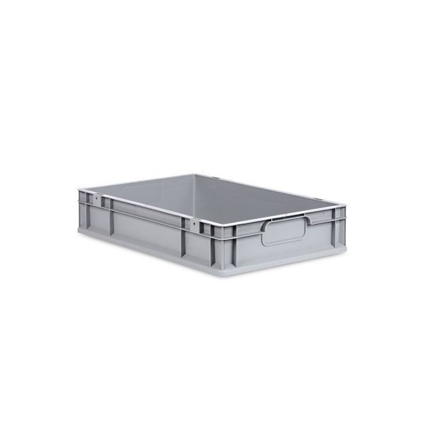 PROREGAL Spar Set 5x Eurobox Nextgen Economy Mit Scharnierdeckel & Roten Schiebeschnappverschlüssen Griffe Geschlossen HxBxT 12 x 40 x 60 cm 23 Liter