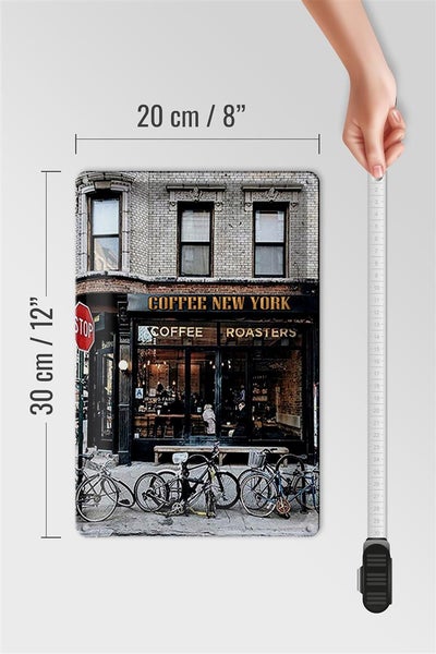 Blechschild Spruch 20x30cm Coffee new York Kaffee