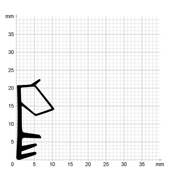 DIWARO. | Flügelfalzdichtung FF054 | schwarz | 5 Meter