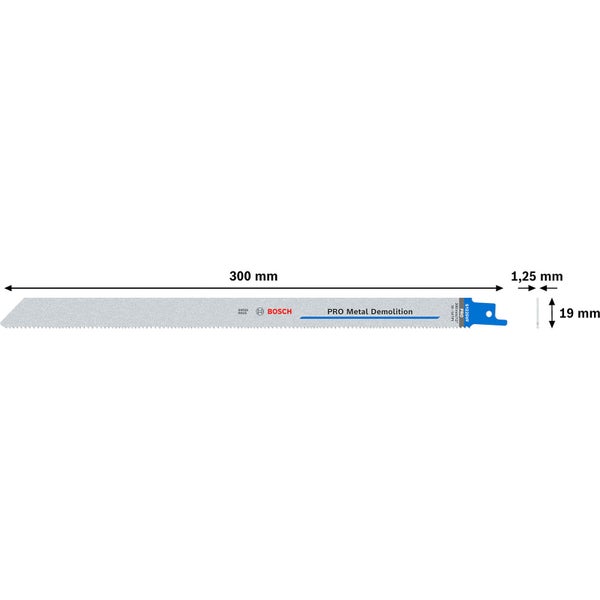 Bosch PRO Metal Demolition S1225VF Blatt 1,25 x 19 x 300 mm 5-tlg. - 2608657409