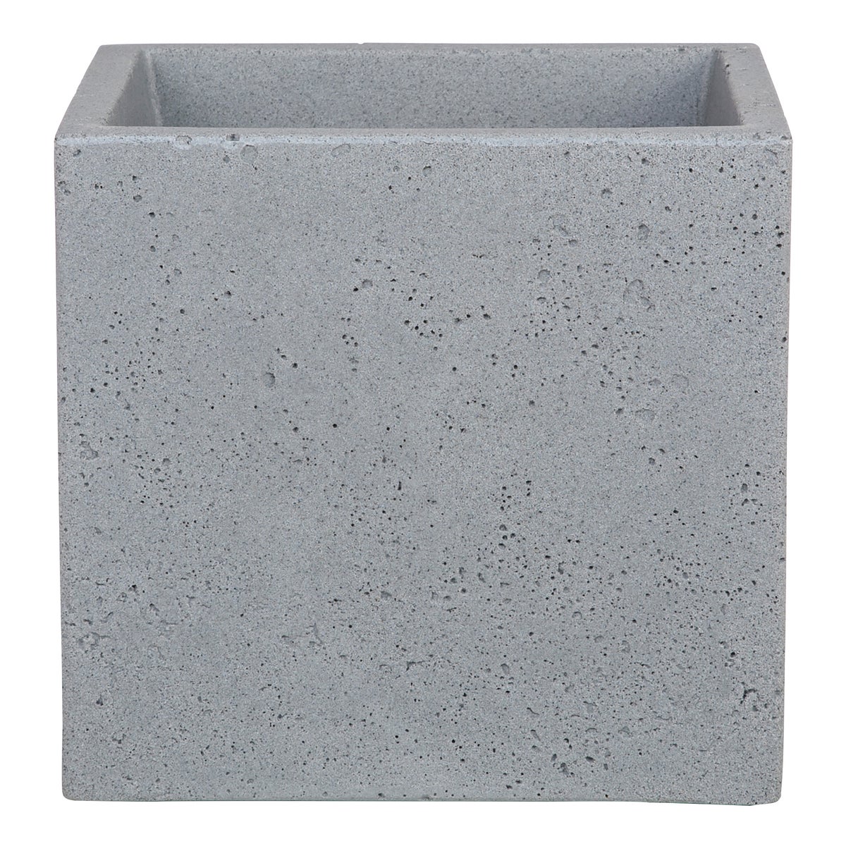 Scheurich C-Cube 30, Pflanzgefäß/Blumentopf/Pflanzkübel, quadratisch,  aus Kunststoff Farbe: Stony Grey, 28,5 cm Durchmesser, 27 cm hoch, 18 l Vol.