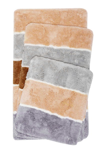 Badteppich Lachs Grau Braun Rio Marina Homie Living 80x150 cm