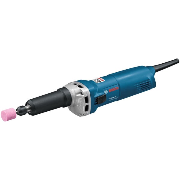 Bosch Professional Geradschleifer GGS 8 CE mit Schleifstift und Netzkabel für präzises Schleifen.