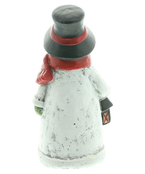 FRANK FLECHTWAREN | Schneemann Roter Schal, 11 x 8,5 x 20,5 cm, POLYRESIN