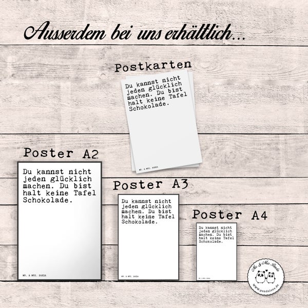 Mr. & Mrs. Panda DIN A4 Poster Du kannst nicht jeden... - Weiß