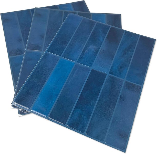 3D Wandpaneel aus Kunststoff in Steinoptik Blue – selbstklebend, wasserdicht, 23 × 29 cm (0,065 m²) – Modell YJC180