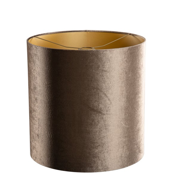 Samtlampenschirm Braun mit goldener Innenseite 40/40/40