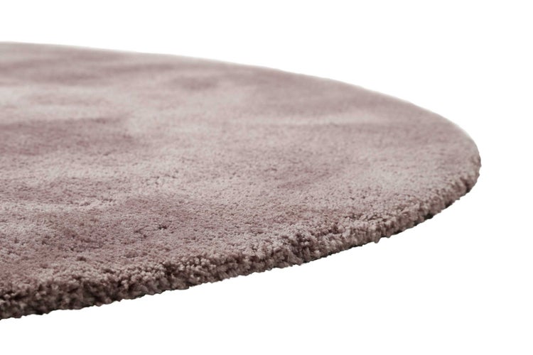 Teppich Rund Altrosa Flieder Hochflor Pisa Homie Living 120 cm rund