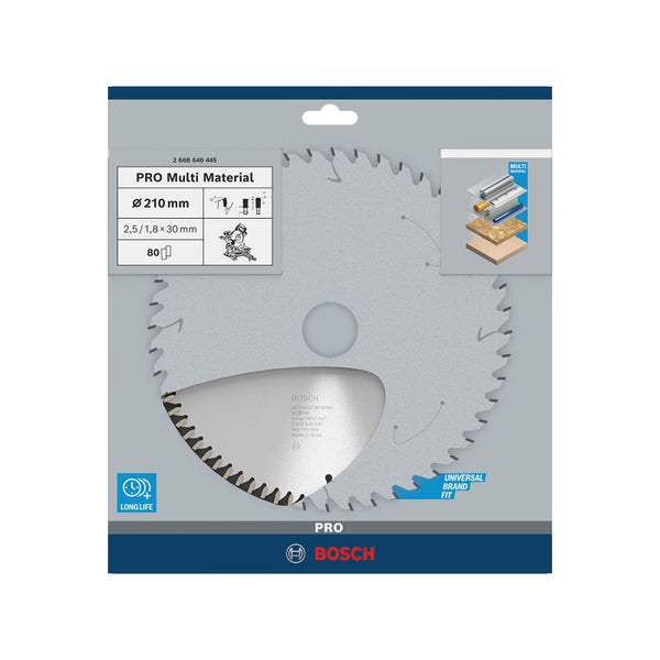 Bosch PRO Multi Material Kreissägeblatt 210 x 2,5 x 30 mm - 2608640445