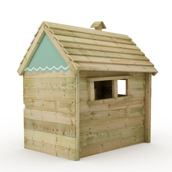 WICKEY Spielhaus für Kinder Inn mit Holzdach und Fenster  - pastellpink