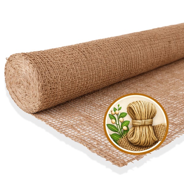 Erosionsschutzmatte JUTE- 250g/m²- 1,22x50 m- Böschungsmatte für Gartenarbeit- und chemikalienfrei