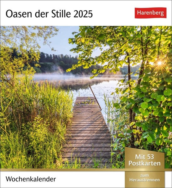 Oasen der Stille Postkartenkalender 2025 Die schönsten Ruheorte in atmosphärischer Natur und Landschaft. Urlaub für die Seele im Postkartenkalender 2025