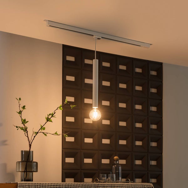 Arcchio Stromschienenstrahler Ejona (Modern) in Weiß aus Aluminium (1 flammig, E27) Flurleuchte