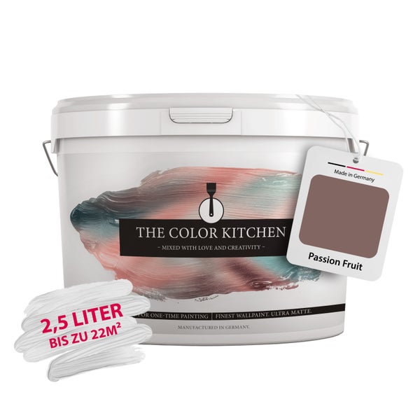 The Color Kitchen Wandfarbe Passion Fruit, ultra matt, 2,5 Liter für bis zu 22 Quadratmeter.