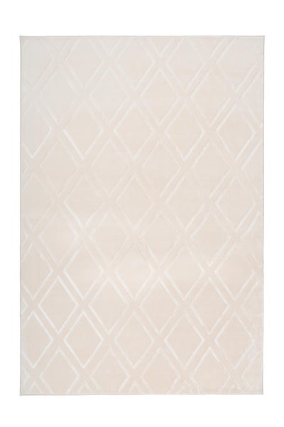 Kurzflor Teppich Blissique Creme Modern, Klassisch 80 x 300 cm