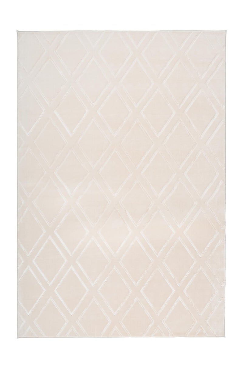 Kurzflor Teppich Blissique Creme Modern, Klassisch 80 x 300 cm