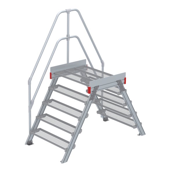 Aluminium Treppenpodest mit Handlauf für den Innen- und Außenbereich