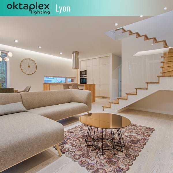 Einbaurahmen Ø 80mm Aluminium Lyon 68mm flach Spot rund kompatibel mit GU10 LED-Modul Decken Einbaustrahler silber perfekt für Wohnräume