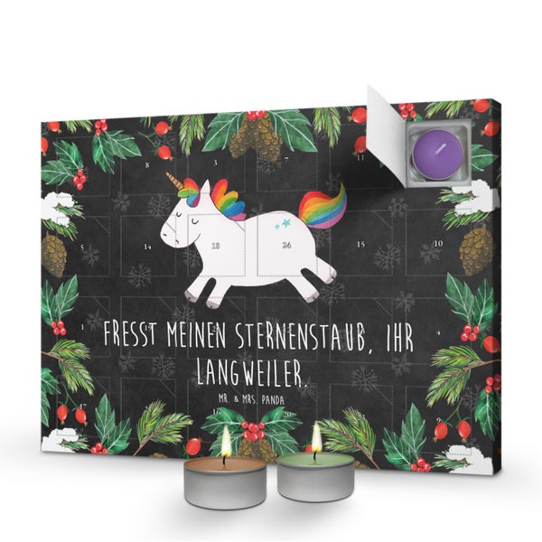 Mr. & Mrs. Panda Duftkerzen Adventskalender Einhorn Happy - Schwarz