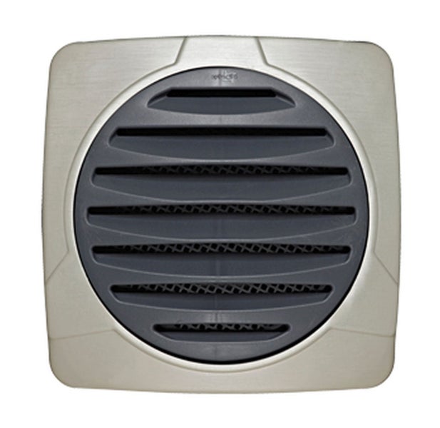 Quadratischer Wand- oder Deckenventilator mit rundem Lüftungsgitter für den Innenbereich