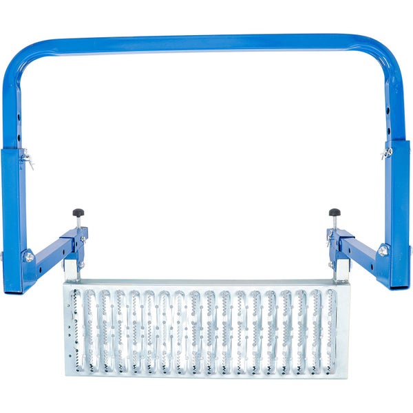 Leiterplattform mit blauer Halterung