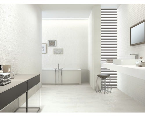 Wandfliese Signal White 40x120 cm rektifiziert