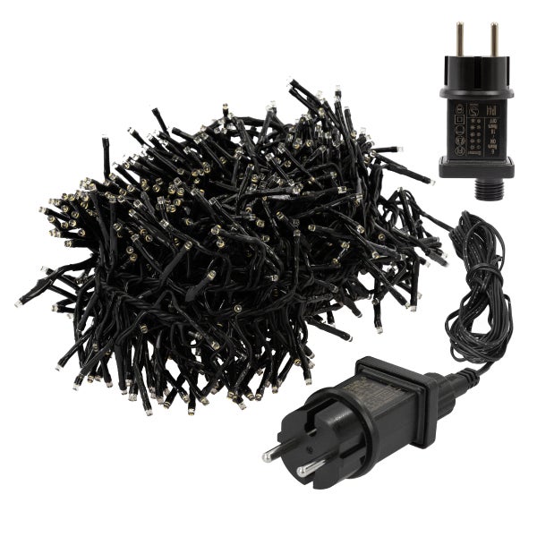 ECD Germany LED Büschel Lichterkette 4,2m 576 LEDs Warmweiß, Strombetrieb, IP44 Wasserdicht, Innen/Außen, Weihnachtsbeleuchtung Weihnachtsbaum Cluster Lichterkette Büschellichterkette Büschelkette