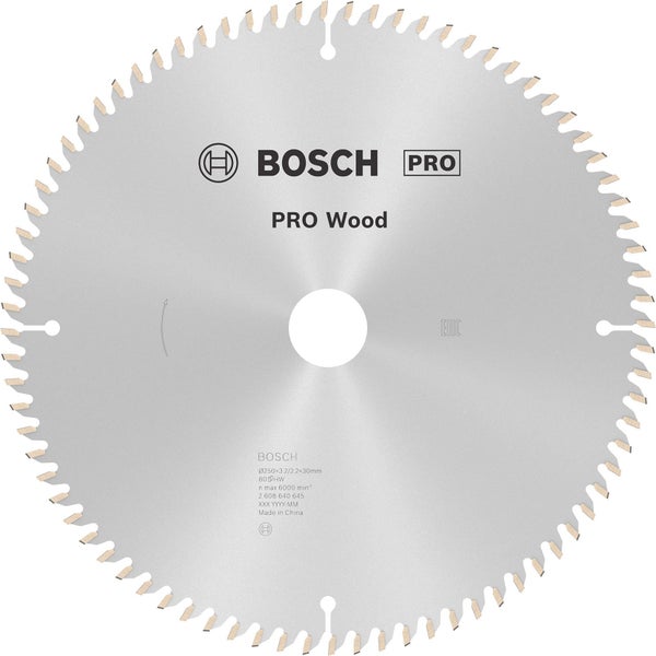 Bosch PRO Wood Kreissägeblatt 250 x 3,2 x 30 mm - 2608640645