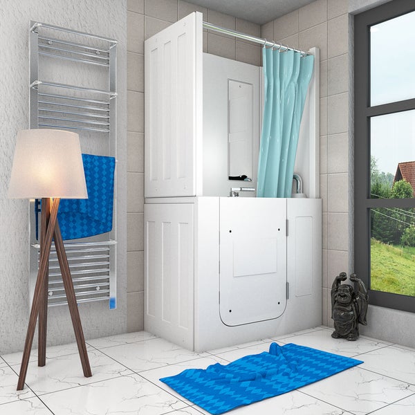 Seniorendusche Wanne Whirlpool S08D-WP-TH-C-R 110x68x205cm
