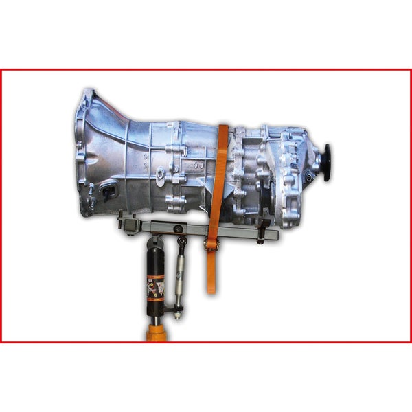 Getriebe auf Getriebeheber mit Gurt