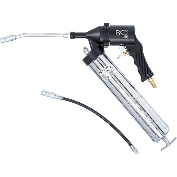 Druckluft-Fettpresse mit Schlauch und Düse