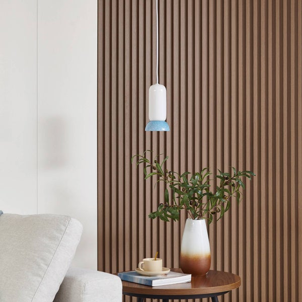 Lindby Pendelleuchte Kerimi (Skandinavisch) in Weiß aus Keramik (1 flammig, GU10) - Deckenlampe Esstischlampe Hängelampe Hängeleuchte Wohnzimmerleuchte