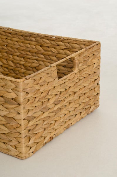 VIVANNO Regalkorb LANTA 19x41x34 cm Wasserhyazinthe Natur geflochten