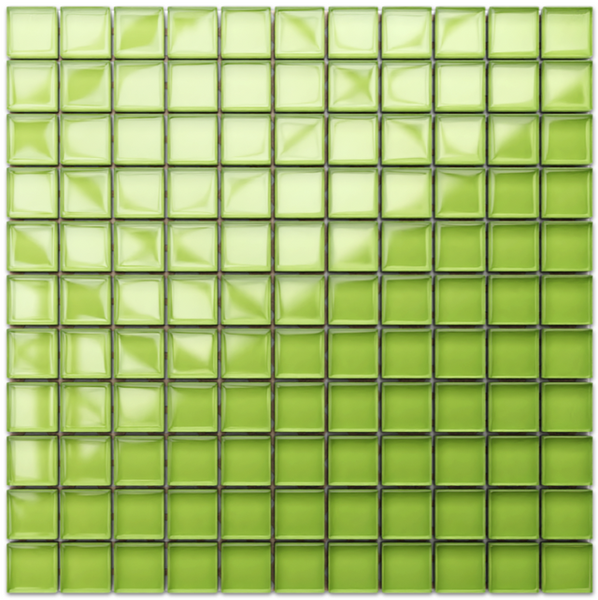 Glasmosaik auf Netz für Bad und Küche 30cm x 30cm  - Green paradise