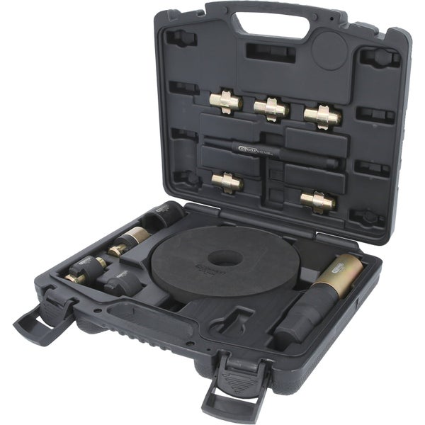 Werkzeugsatz für Buchsen in einem schwarzen Kunststoffkoffer