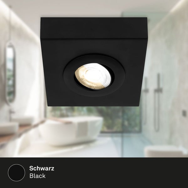 CTS LED ceiling light, black, 1xLED-platine/4W