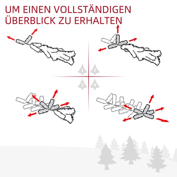 HOMCOM 1,8 m künstliche Weihnachtsgirlande Blumendekoration mit 160 Spitzen Weihnachten Girlande Tanne für Treppen Kamin Grün