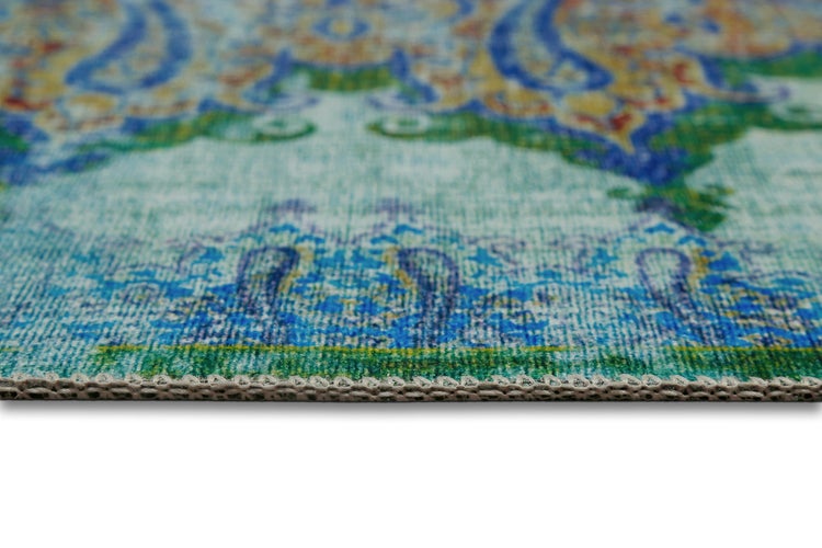 Teppich Türkis Vintage Rooftop WECONhome 70x120 cm