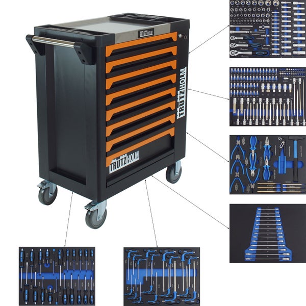 Werkzeugwagen mit Werkzeugsortiment