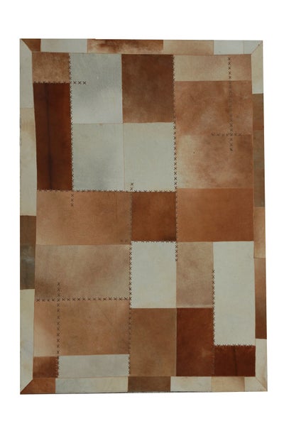 Kurzflor Teppich Decimus Braun / Multi Patchwork-Design 200 x 290 cm