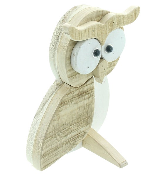 Dekorative Eule aus Holz