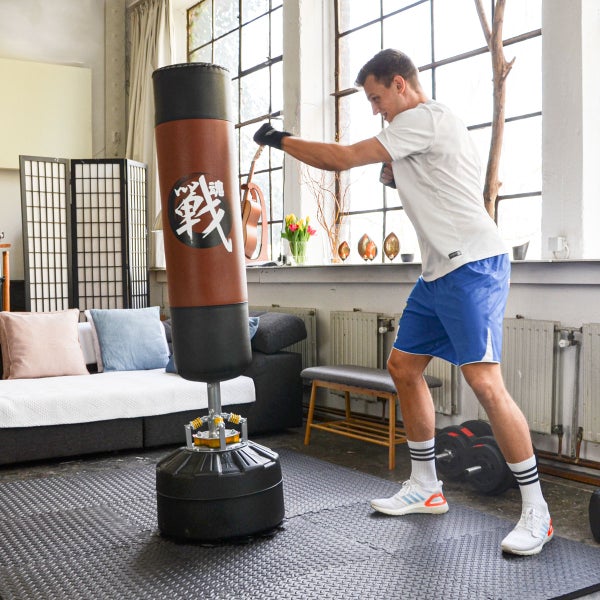4er Set 2cm Bodenschutzmatten 63x63 cm Fitnessmatte mit Rand Schwarz