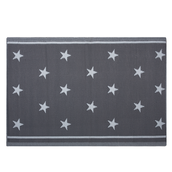Outdoorteppich LATUR Dunkelgrau 120 x 180 cm