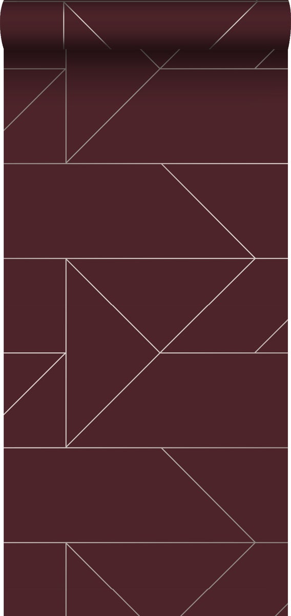 Origin Wallcoverings Tapete grafische Linien Rot - 0,53 x 10,05 m - 347727