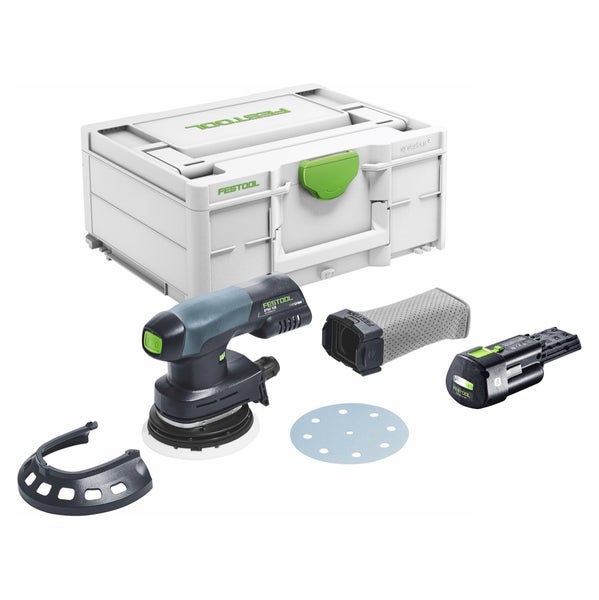 Festool ETSC 125-Basic Akku Exzenterschleifer 18 V 125 mm Brushless + 1x Akku 3,0 Ah + Systainer - ohne Ladegerät